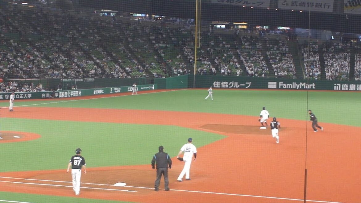 ロッテ 藤原恭大 ツーベースヒット　西武 vs ロッテ　2025年4月8日(火) ベルーナドーム