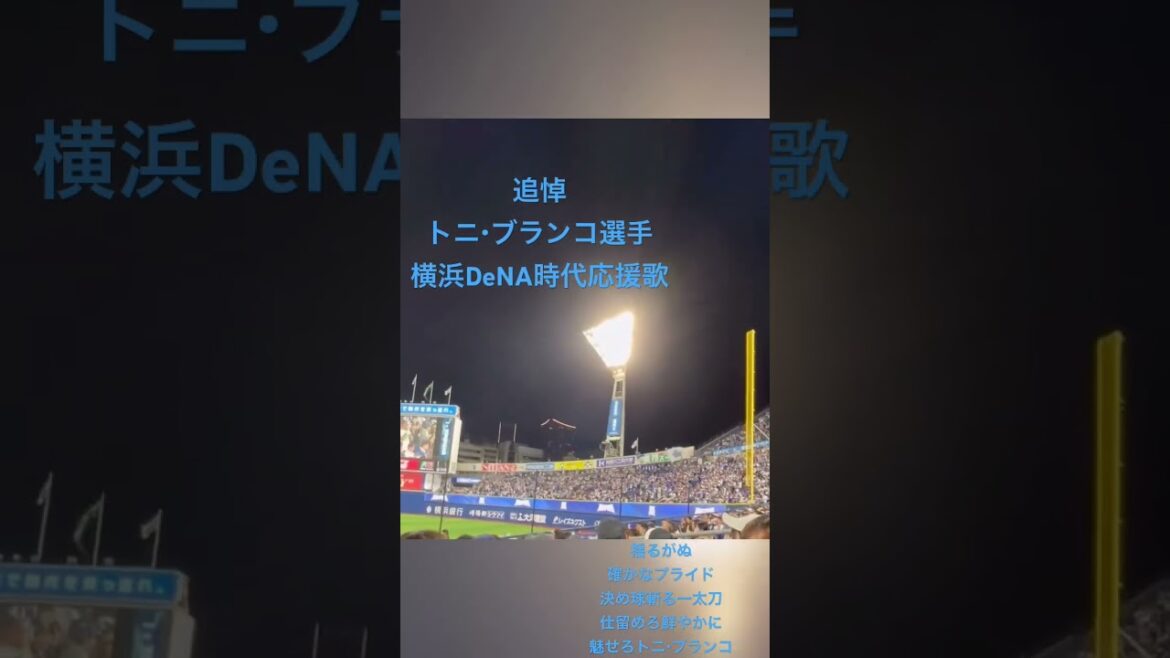 【追悼 ありがとうトニ・ブランコ選手】横浜DeNA時代応援歌サプライズ披露 #応援歌 #プロ野球 #ブランコ #追悼 #横浜denaベイスターズ