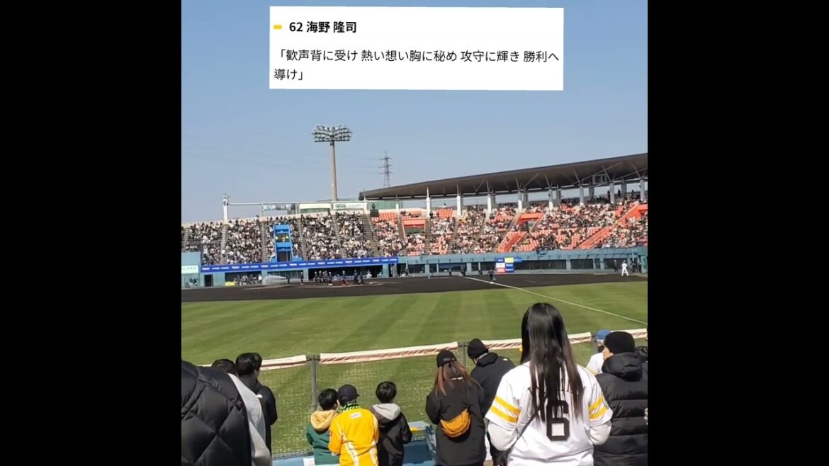 20250222【#shorts】新応援歌を解禁！【海野隆司 応援歌】福岡ｿﾌﾄﾊﾞﾝｸﾎｰｸｽ@宮崎市生目の杜運動公園ｱｲﾋﾞｰｽﾀｼﾞｱﾑ･外野ﾚﾌﾄ ｵｰﾌﾟﾝ戦