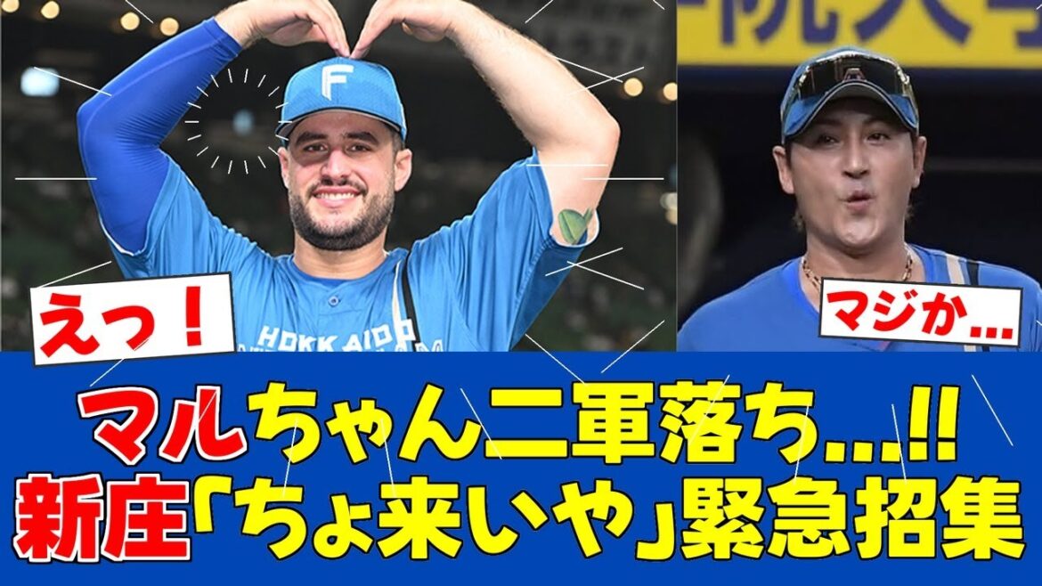 【緊急措置】マルティネス抹消、新庄監督「ちょ来いや」と若林緊急招集【日ハムファンの反応】【F速報】