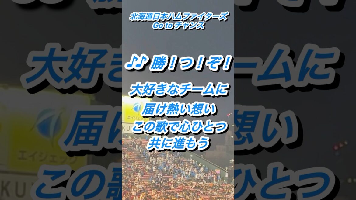 『最近めちゃくちゃやってる応援歌』北海道日本ハムファイターズ『Go to チャンス』#応援歌 #北海道日本ハムファイターズ #野球