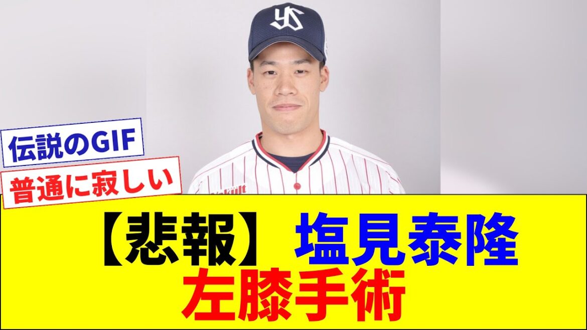【悲報】塩見泰隆 左膝が終了する 【悲報】塩見泰隆 左膝が終了する