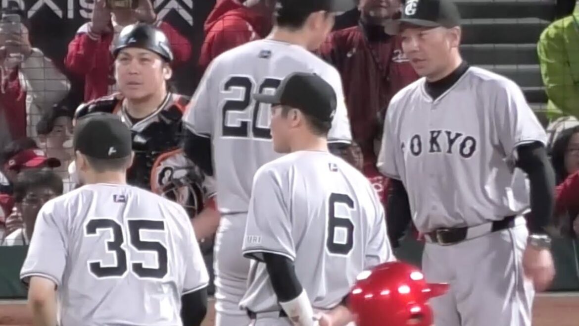 ブチギレ笑顔の阿部監督！10失点炎上の戸郷投手と甲斐捕手にも交代を告げる！2人を温かく迎える長野久義！読売ジャイアンツ マツダスタジアム 2025年4月11日