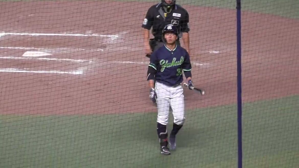 松山 晋也 vs 山崎 晃大朗　バット止まってるけどコース入ってるわ　#中日ドラゴンズ #東京ヤクルトスワローズ