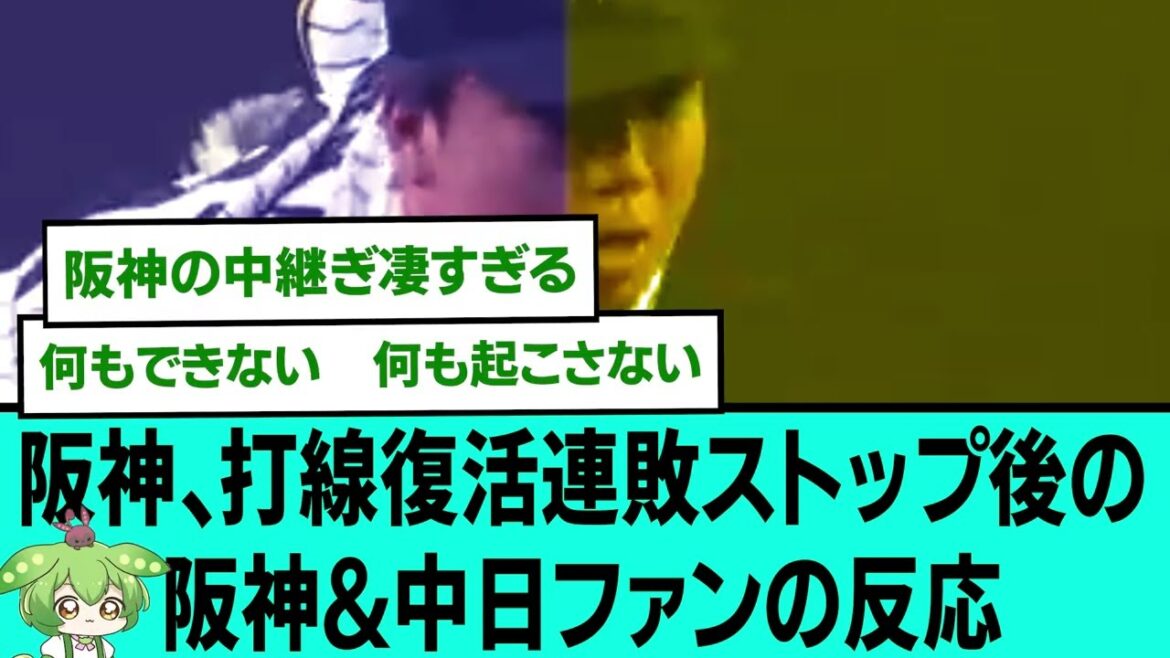 阪神、打線復活連敗ストップ後の阪神&中日ファンの反応【プロ野球/阪神タイガース/なんJ2ch5chスレまとめ/セリーグ/岩崎優/前川右京/坂本誠志郎村上頌樹/2025年4月11日】
