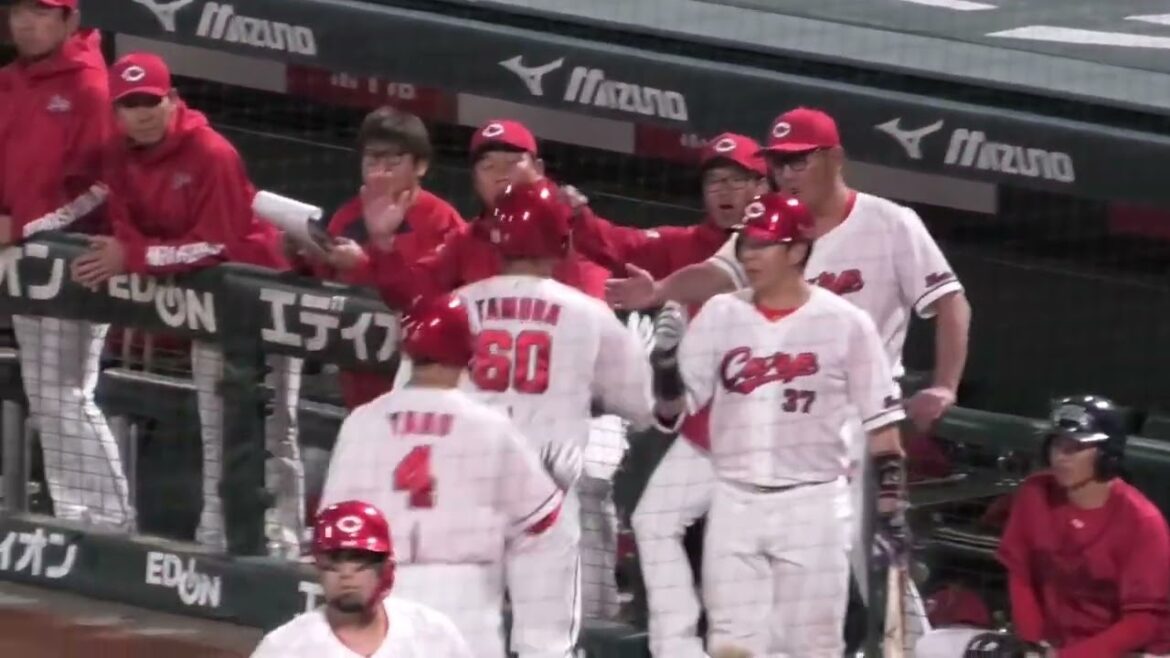 5回で12得点！小園海斗がダメ押し2点タイムリーを打った瞬間のカープベンチ！広島東洋カープvs読売ジャイアンツ 2025年4月12日