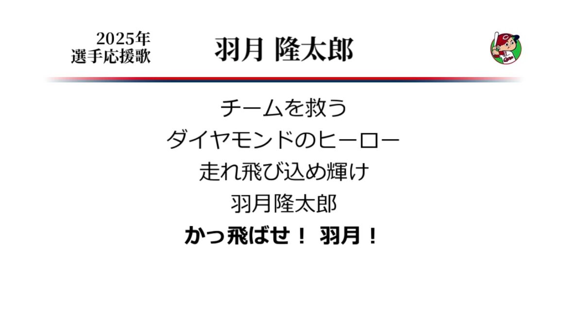 広島東洋カープ 羽月隆太郎 応援歌 [MIDI]