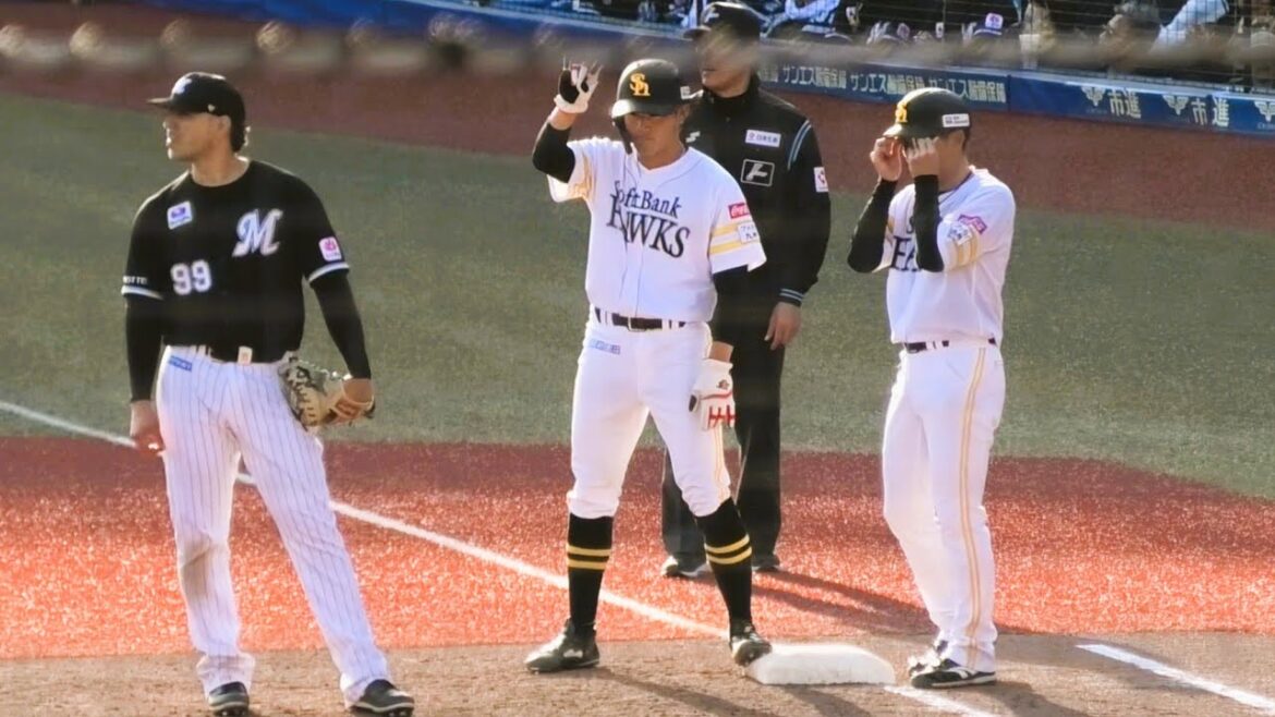 ソフトバンク 山本恵大 プロ初出場(代走)の場面～2025.4.12(ZOZOマリン)