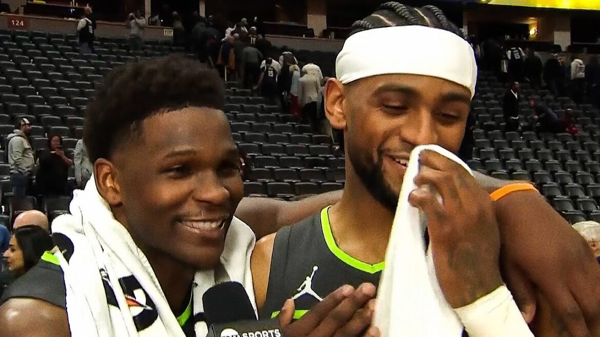 Anthony Edwards talks Wild 2OT Win vs Nuggets, Postgame Interview