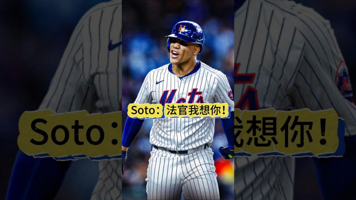【史上最高薪8億美金】Juan Soto陷低潮，自述「以前有法官會在後面保護我」......