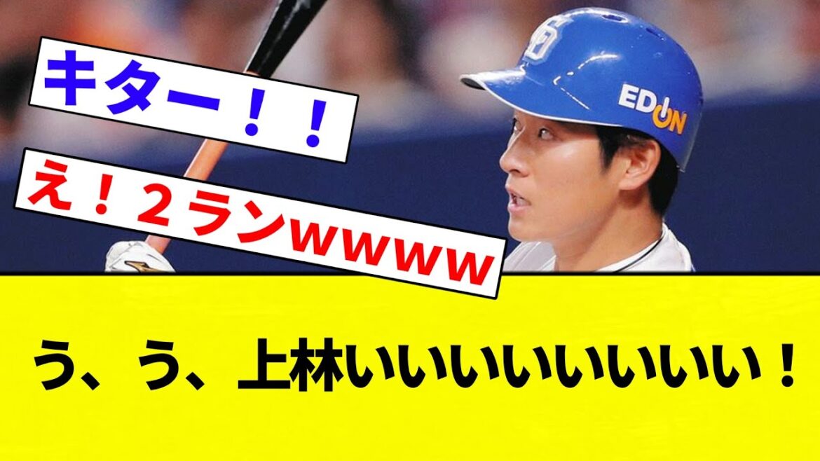 【これが王者中日やああああ！！】う、う、上林いいいいいいいい！！！【プロ野球反応集】【2chスレ】【なんG】