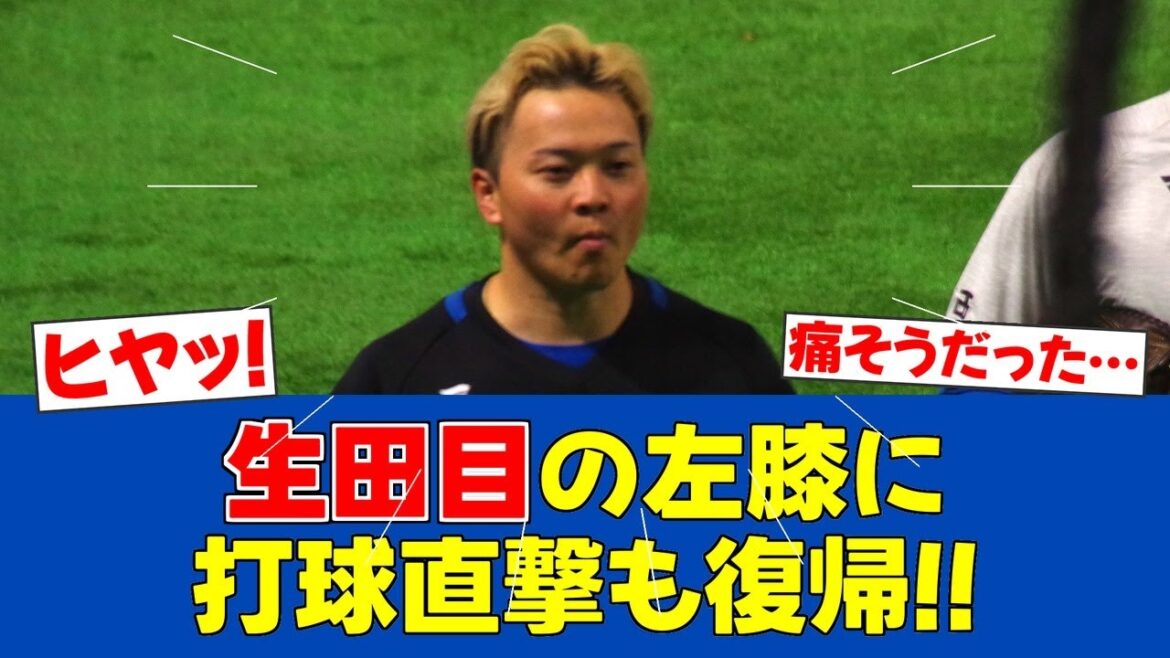 【危険区域】生田目翔の左膝に打球直撃も笑顔で復帰!衝撃音に観客ヒヤリ【日ハムファンの反応】【F速報】 【危険区域】生田目翔の左膝に打球直撃も笑顔で復帰!衝撃音に観客ヒヤリ【日ハムファンの反応】【F速報】