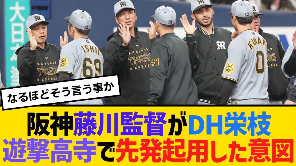 阪神藤川監督が、DH栄枝・遊撃高寺で先発起用した意図を説明　【ネットの反応】【反応集】