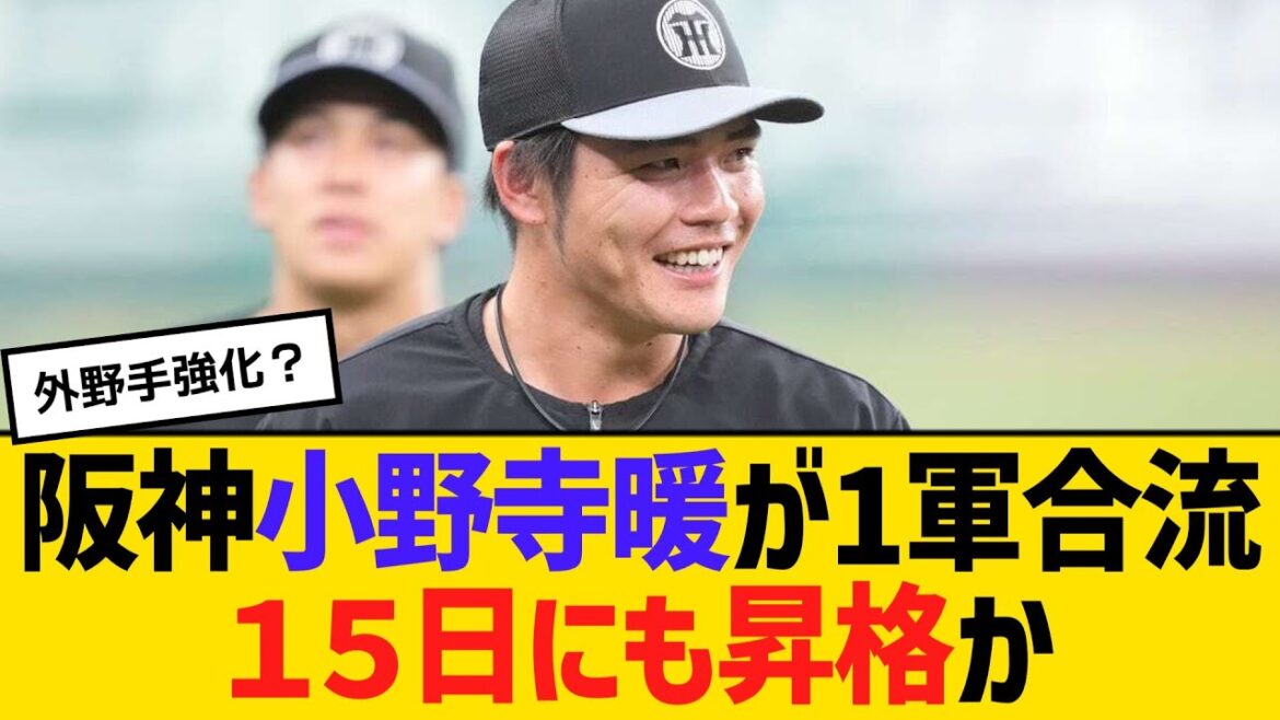 阪神小野寺暖が1軍合流、１５日にも昇格か　【ネットの反応】【反応集】