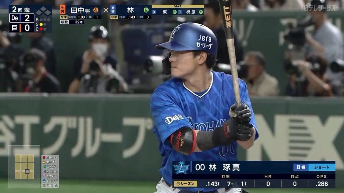 DeNA "林琢真" 2安打＆好守備