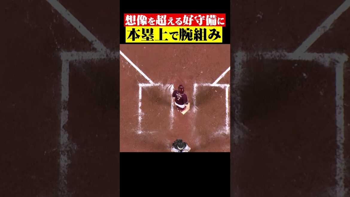 本塁ベース上で思わずうなる #shorts