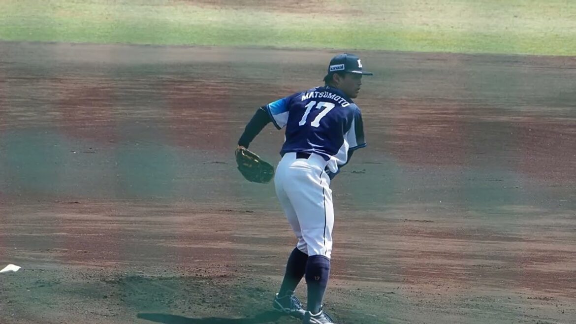 2025.04.12 埼玉武蔵-埼玉西武 #松本航 投球練習 (熊谷)