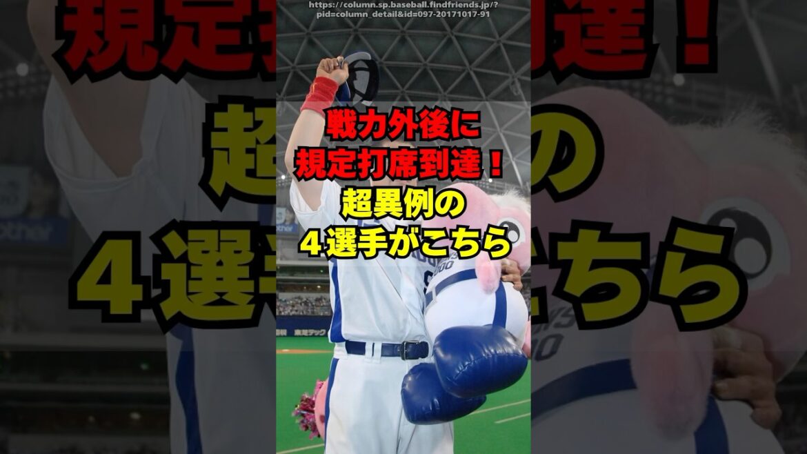 戦力外通告後に規定打席に到達した超異例の4選手