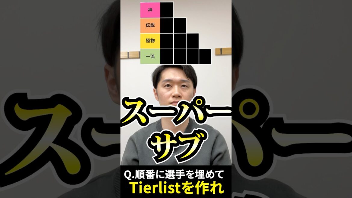 プロ野球tierを作ろう #tierlist #スーパーサブ #プロ野球 #杉谷拳士 #日ハム