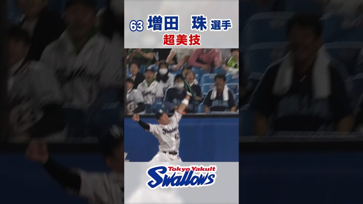 増田珠選手 超美技 #swallows #増田珠 #shorts