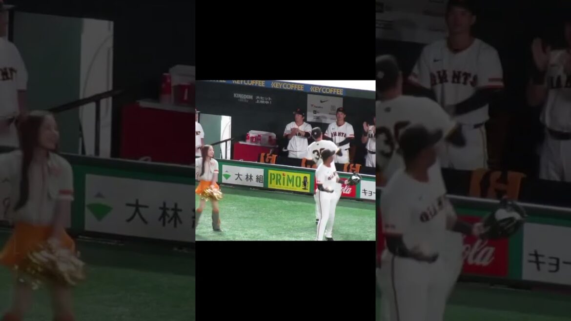 ②ジャイアンツ選手たちの登場シーン（ 読売ジャイアンツ対 ヤクルトスワローズ 2024年8月2日）