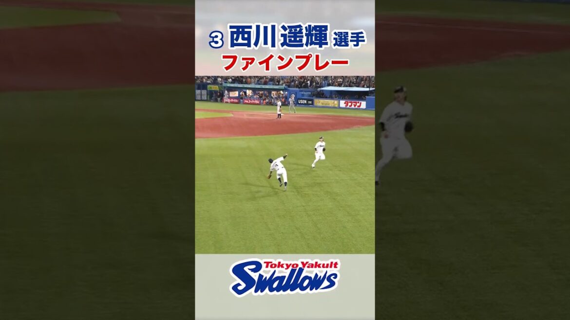 西川遥輝選手 ファインプレー #swallows #西川遥輝 #shorts