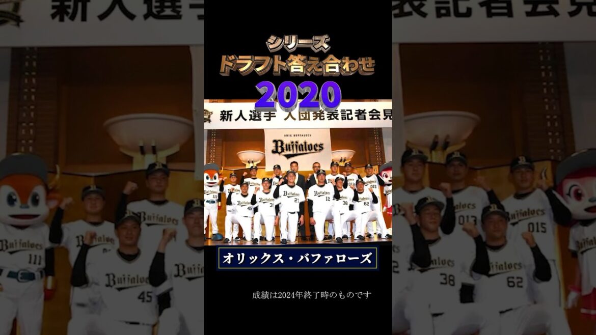 【2020年オリックス・バファローズ】ドラフト答え合わせ　#shorts #プロ野球 #野球  #ドラフト2025 #ドラフト候補 #プロスピ #ドラフト2025