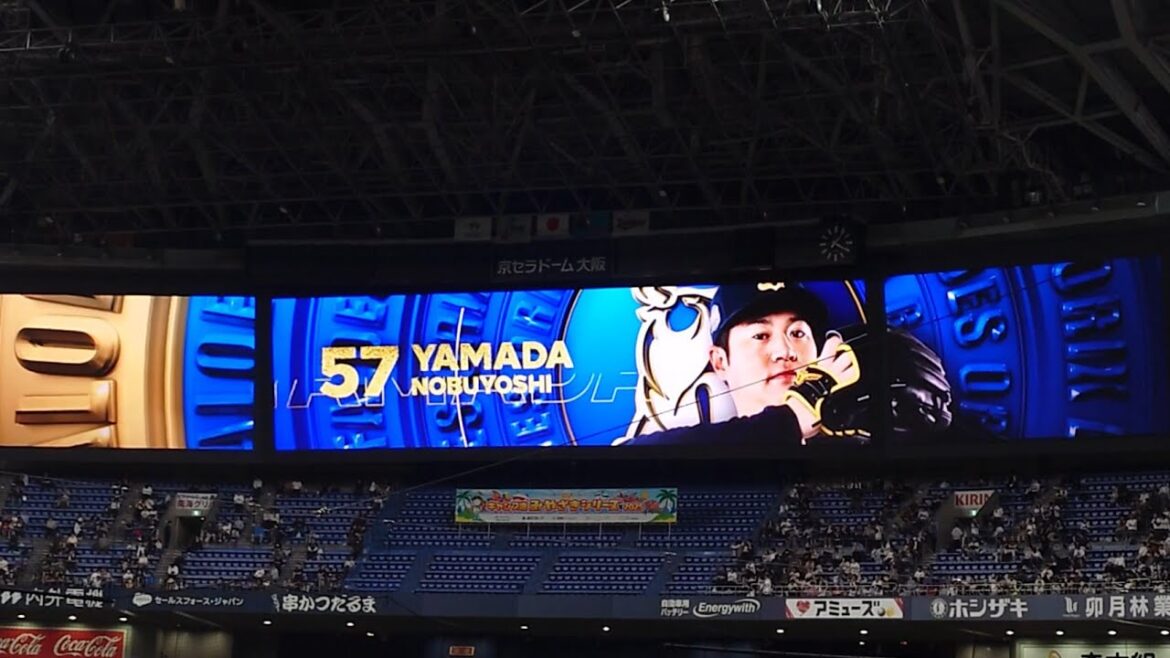山田修義 投手 ｢iKON  ANTHEM / B.I&BOBBY｣ 登場曲 オリックス･バファローズ 選手 ビジョン映像 PV 演出 ヘッドショット @ 京セラドーム 2025