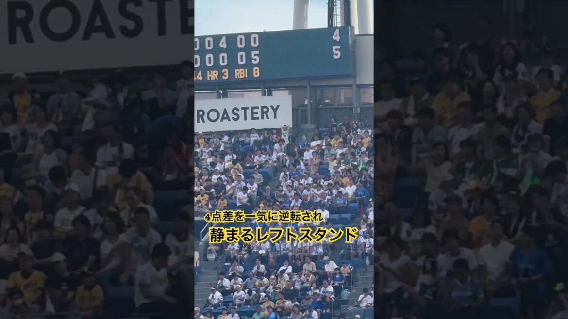 #宮崎敏郎 4点差を一気に逆転され静まり返るレフトスタンド #阪神タイガース