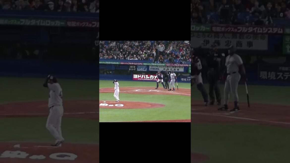 オコエ瑠偉 ハーフスイングにちょっと納得いかなそうな三振（2024年4月11日 ヤクルトスワローズ 対 読売ジャイアンツ） #オコエ瑠偉