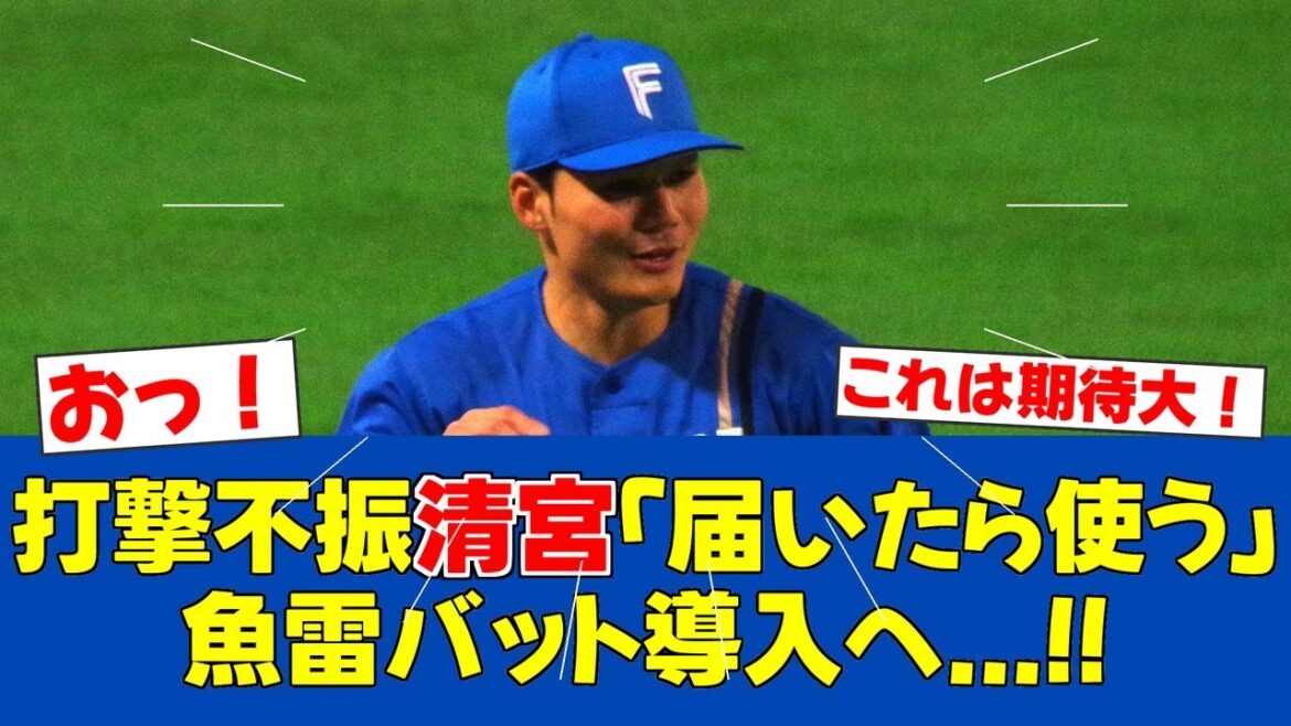 【朗報】清宮幸太郎、魚雷バット試作品で好感触！複数メーカーに発注済み