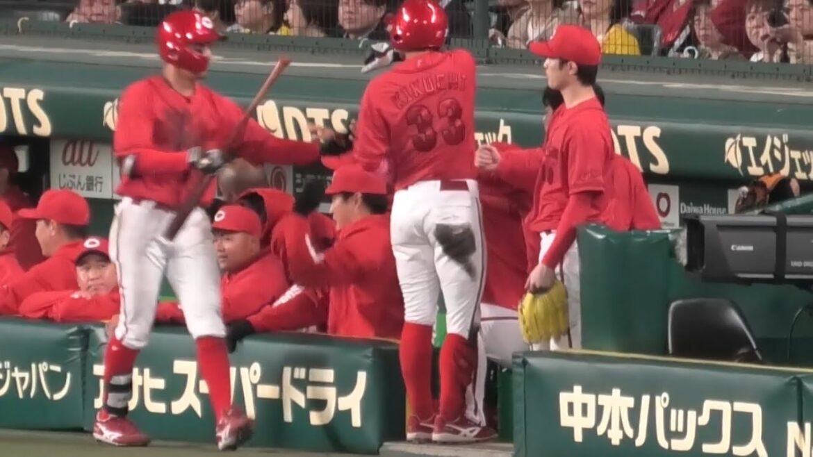 阪神ファン「取らんでええねん〜」声が飛ぶも...矢野の犠牲ファールフライであっさりと勝ち越した瞬間のカープベンチ！広島東洋カープvs阪神タイガース 2025年4月18日