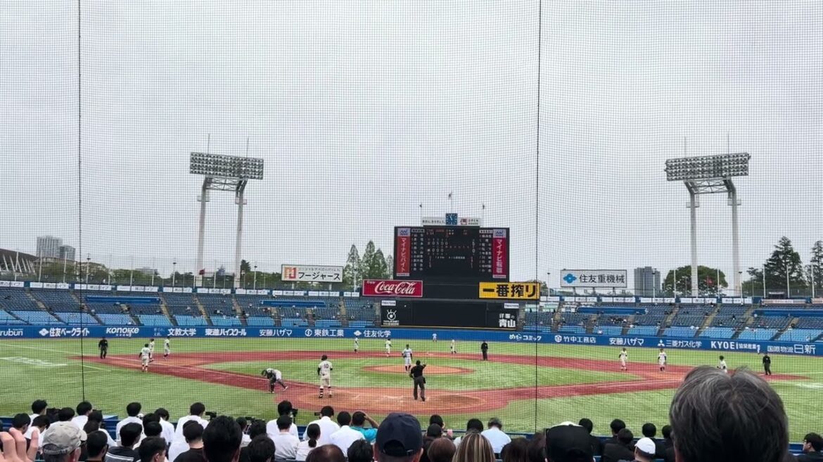 『名勝負』4K対応『昨秋のホームラン王』 春季 東京六大学野球 100周年 ２回戦 法政大主将　代打で４番松下歩叶くん（桐蔭学園）をノーアウト満塁で迎える 立教大学　田中優飛投手（仙台育英で準優勝）