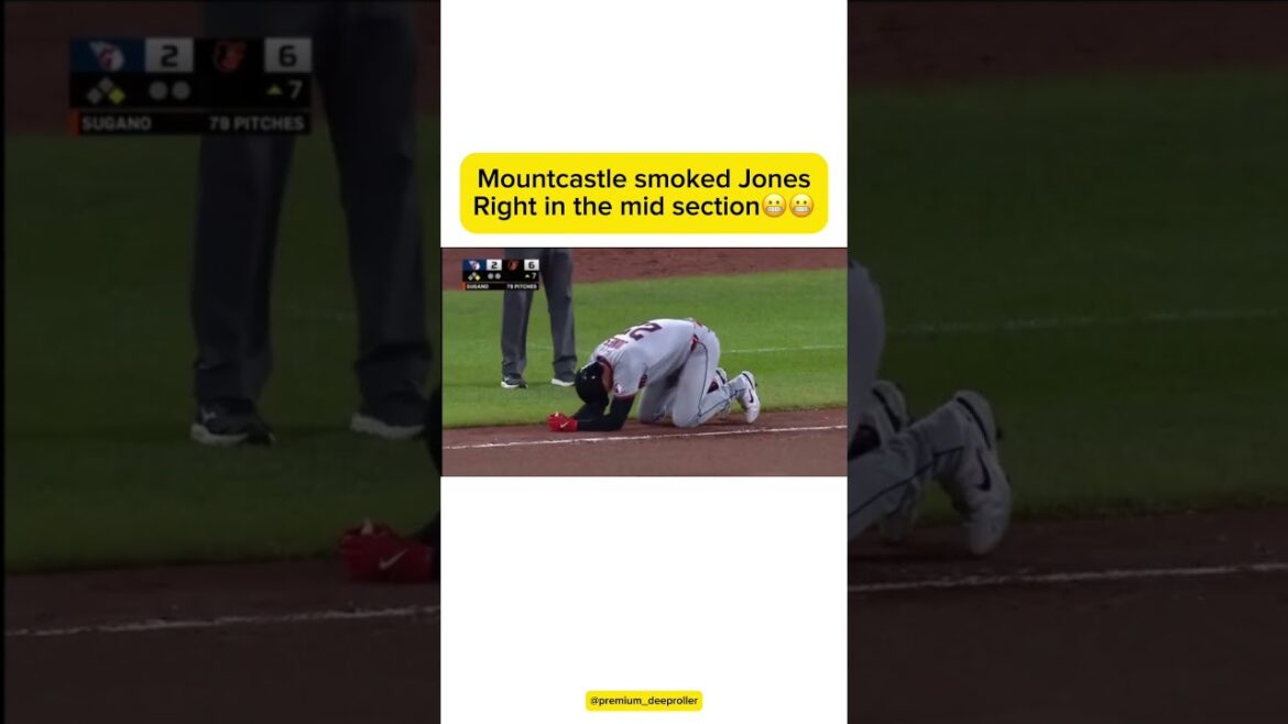 Mountcastle smoked Jones Right in the mid section😬😬 #mlb #baseball #smoke #mid #section #stomach