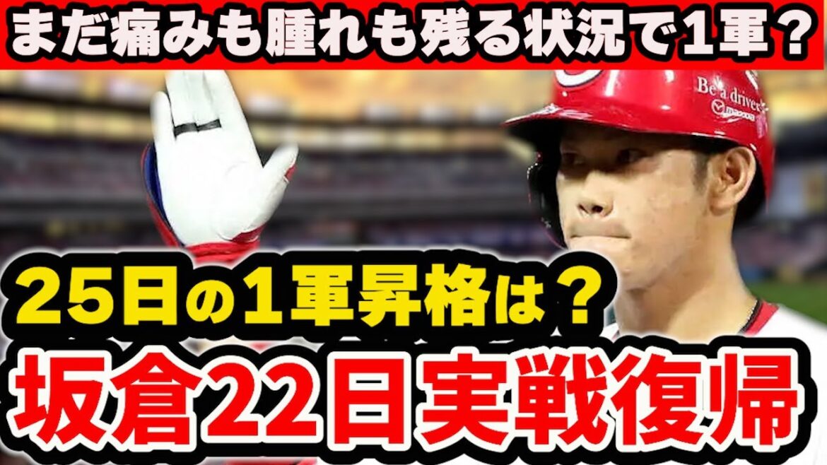 【朗報】坂倉22日から実戦復帰！25日からの1軍復帰はあり？なし？【広島東洋カープ】