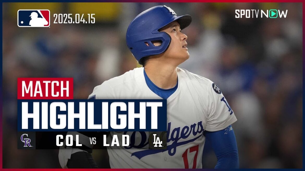 【大谷が6戦ぶり第5号ソロHR！先発メイは709日ぶりの勝利！】ロッキーズvsドジャース 試合ハイライト MLB2025シーズン 4.15