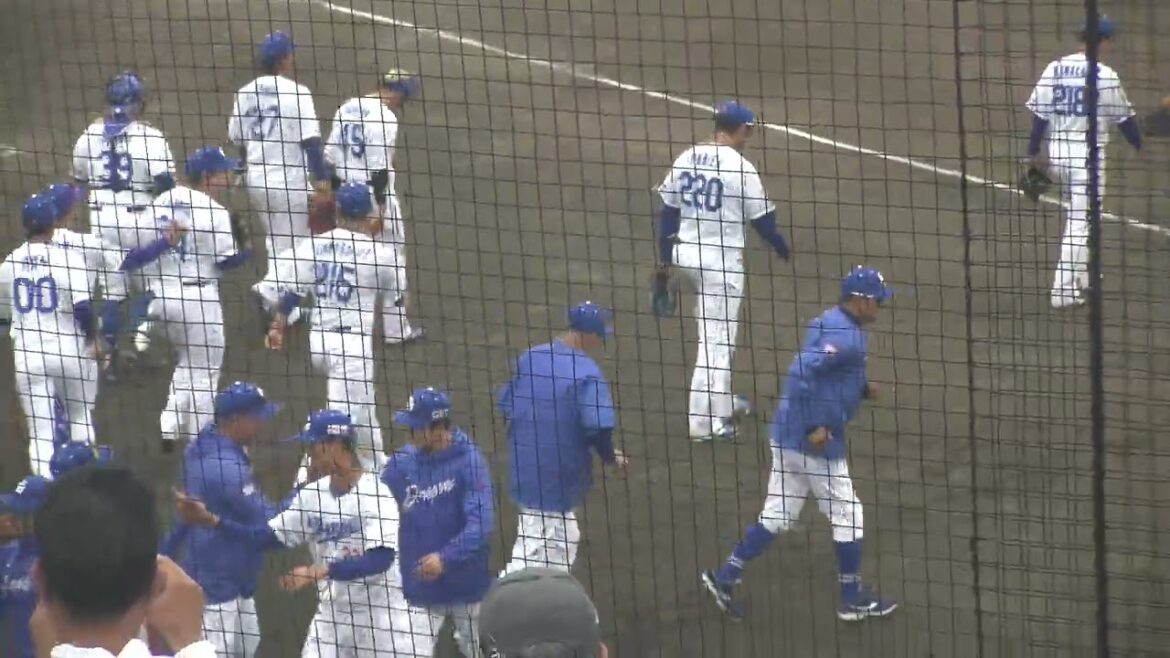 【ファーム どらほー】中日ドラゴンズ 近藤廉投手が 福岡ソフトバンクホークス 打線を抑えゲームセット後の様子 2025/4/22 ナゴヤ球場