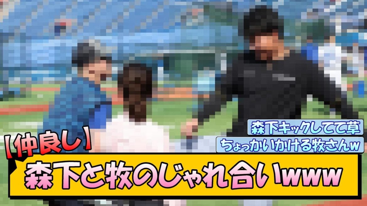 【仲良し】森下と牧のじゃれ合いwww【阪神タイガース/横浜DeNAベイスターズ】