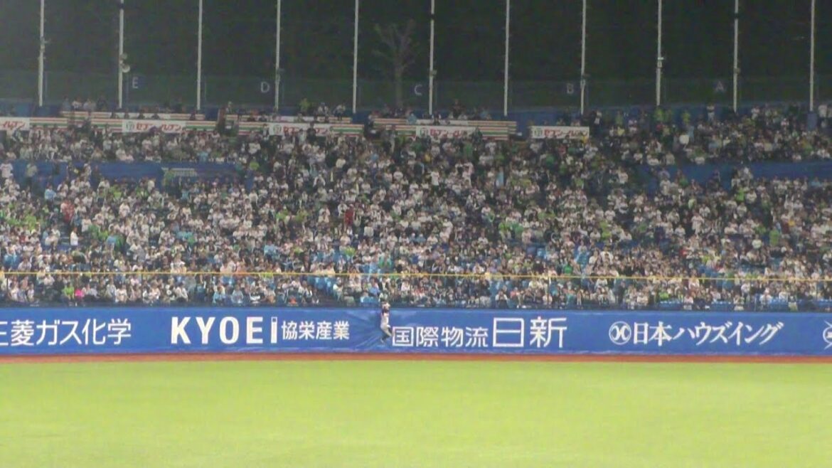 ヤクルト 増田珠 ファインプレー　ヤクルト vs  巨人　2025年4月20日(日) 神宮球場