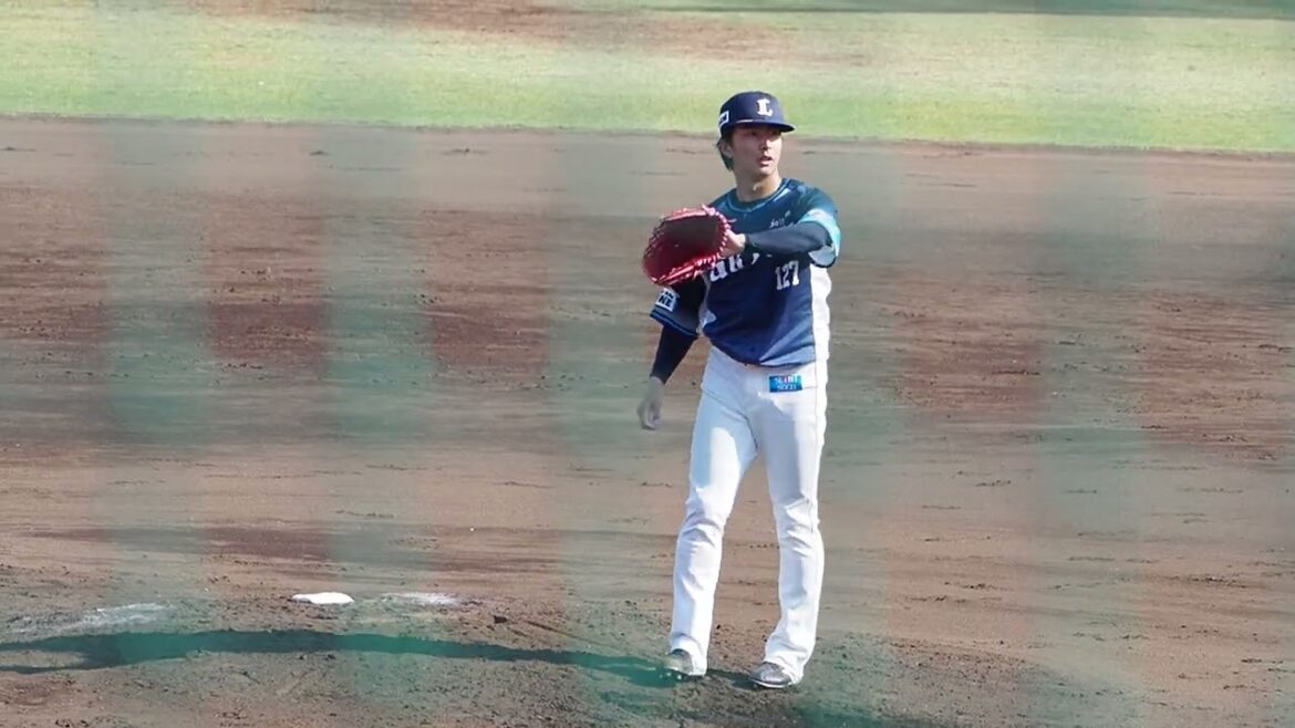 2025.04.12 埼玉武蔵-埼玉西武 #森脇亮介 投球練習 (熊谷)