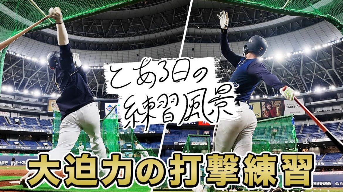 【BsTVカメラ】バッティングゲージの中にカメラを設置！レアな画角で大迫力の打撃練習
