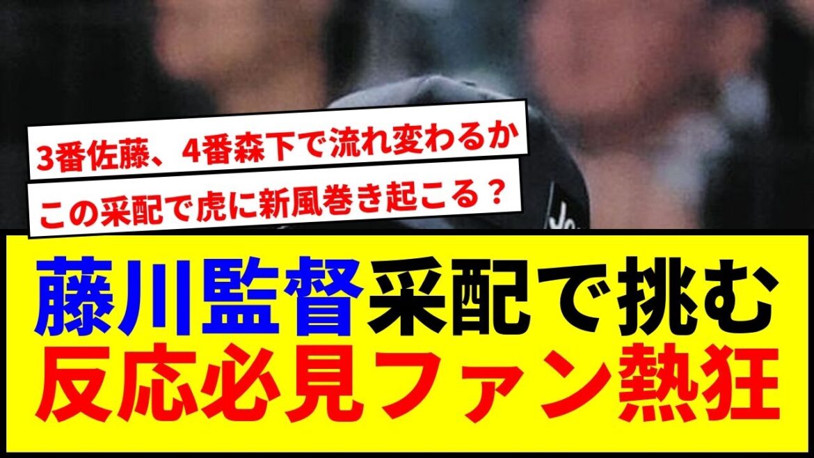 【速報】藤川監督の攻撃的采配!佐藤輝と森下の打順入れ替えで草www 【速報】藤川監督の攻撃的采配!佐藤輝と森下の打順入れ替えで草www