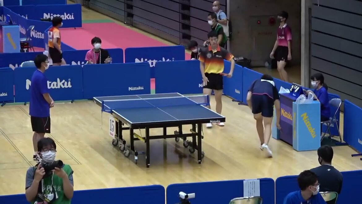 2021年IH 卓球 男子シングルス1回戦 谷本凌 育英(兵庫) vs 西村天翔 鳥取敬愛(鳥取)