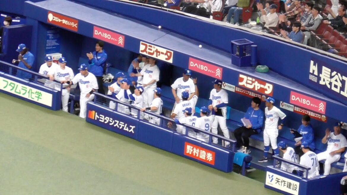 勝利の瞬間のドラゴンズベンチ　3連勝で5割復帰!　中日ドラゴンズVS横浜DeNAベイスターズ　2025/04/20