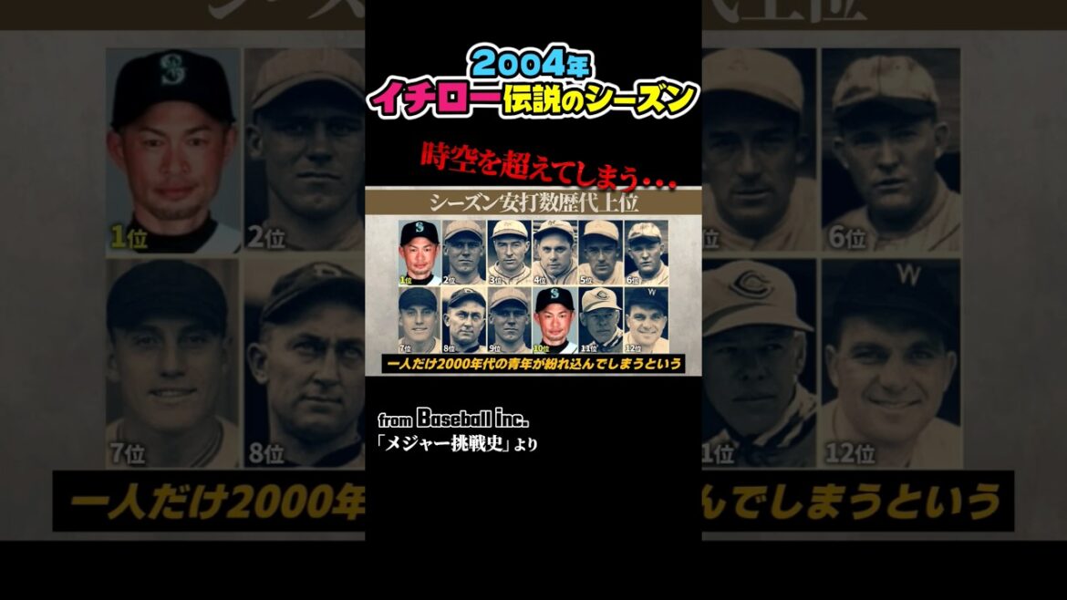 イチローの2004年の成績、今見てもヤバい