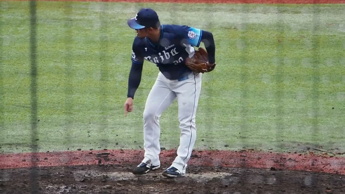 2025.04.06 オイシックス-埼玉西武 #田村伊知郎 投球練習 (ハードオフスタジアム)