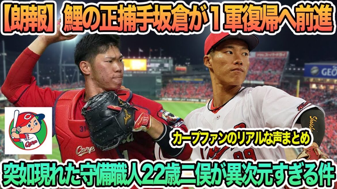 【広島】【朗報】鯉の正捕手坂倉が1軍復帰へ、前進突如現れた守備職人22歳二俣が異次元すぎる件プロ野球　　広島カープ　新井監督一問一答