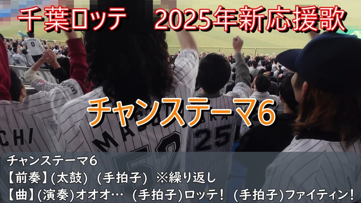 千葉ロッテ2025新応援歌　チャンステーマ6（歌詞付き）2025.4.22