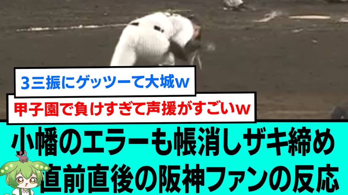【守護神】小幡のエラーも帳消し岩崎締め直前直後の阪神ファンの反応【プロ野球/阪神タイガース/なんJ2ch5chスレまとめ/セリーグ/近本光司/大山悠輔/中野拓夢/村上頌樹/2025年4月25日】 【守護神】小幡のエラーも帳消し岩崎締め直前直後の阪神ファンの反応【プロ野球/阪神タイガース/なんJ2ch5chスレまとめ/セリーグ/近本光司/大山悠輔/中野拓夢/村上頌樹/2025年4月25日】