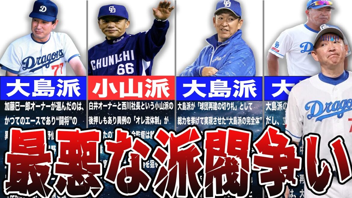 【大島派vs小山派】中日ドラゴンズ・地獄の派閥争いを解説